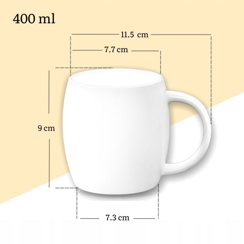 Kubek 400 ml biały porcelanowy WL-993086/A