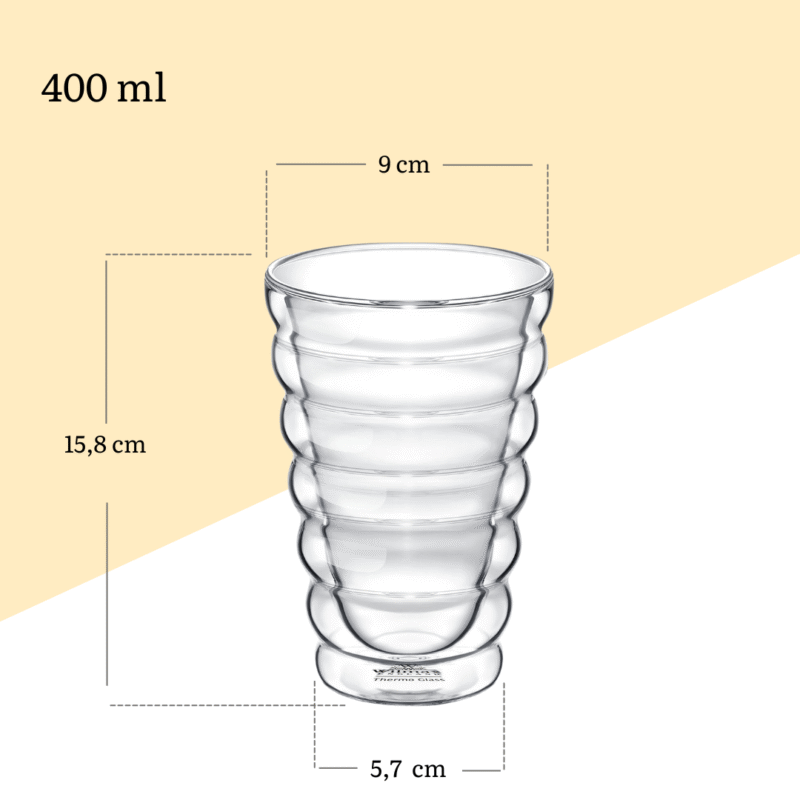Szklanka bubble z podwójnymi ściankami 400 ml WL-888418/A