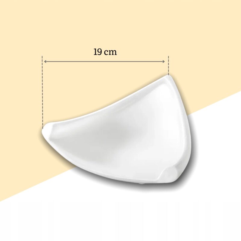 Półmisek trójkątny 19 cm biały porcelanowy WL-996103/A