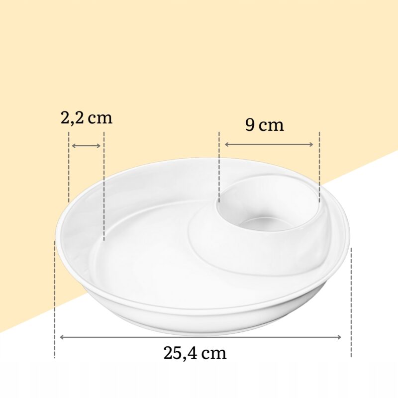 Półmisek dzielony 22x22 cm biały porcelanowy WL-992658/A