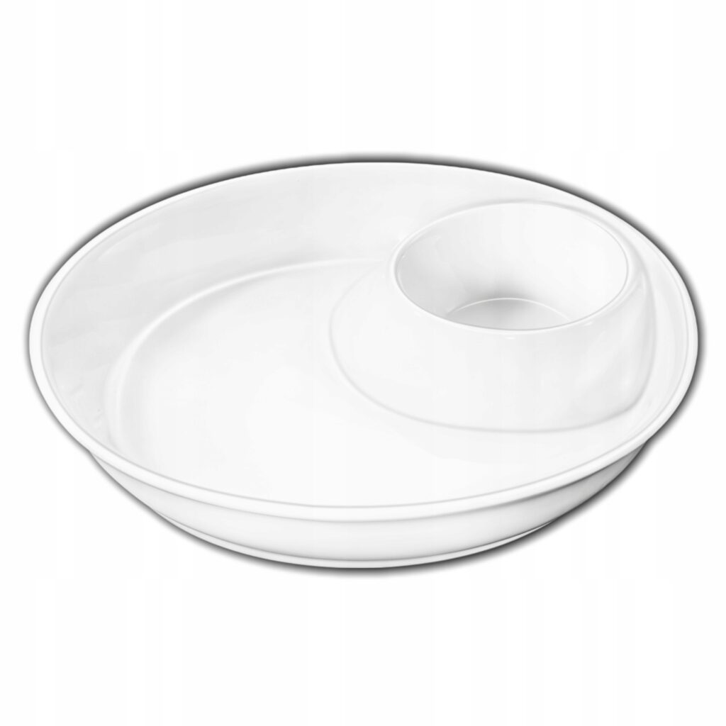 Półmisek dzielony 22x22 cm biały porcelanowy WL-992658/A