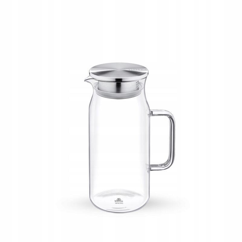 Dzbanek szklany z pokrywką metalową 1000 ml WL-888209/A