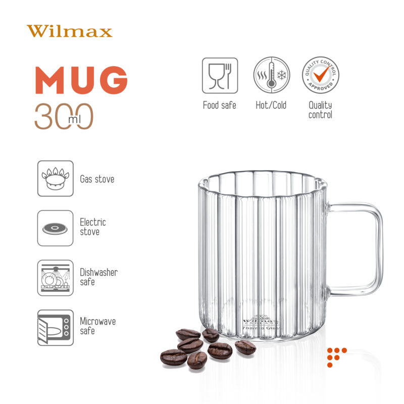 Kubek ryflowany 300 ml WL-888616/A