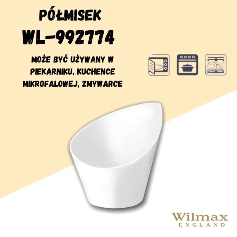 Salaterka 14 cm biała porcelanowa WL-992774/A