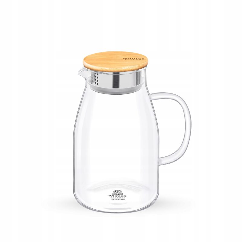 Dzbanek szklany z pokrywką bambusową 1900 ml WL-888216/A