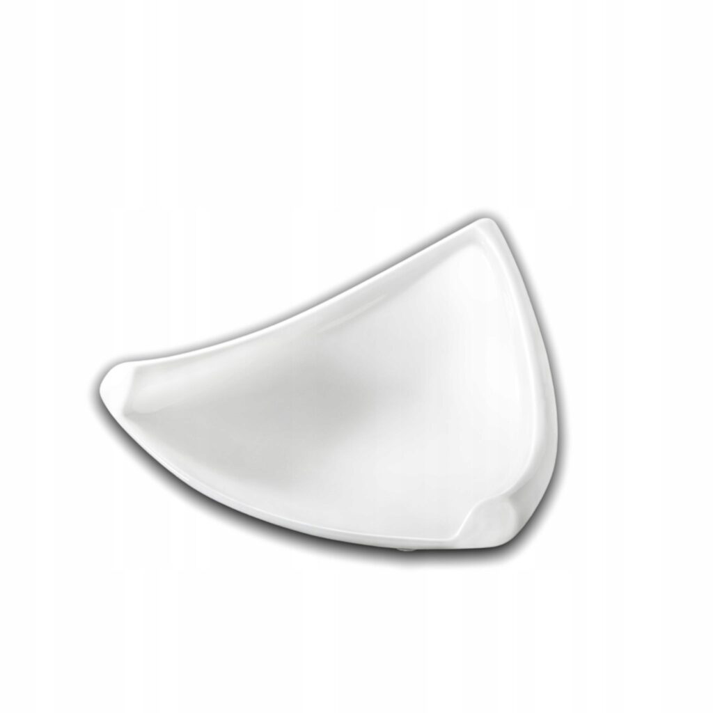 Półmisek trójkątny 19 cm biały porcelanowy WL-996103/A