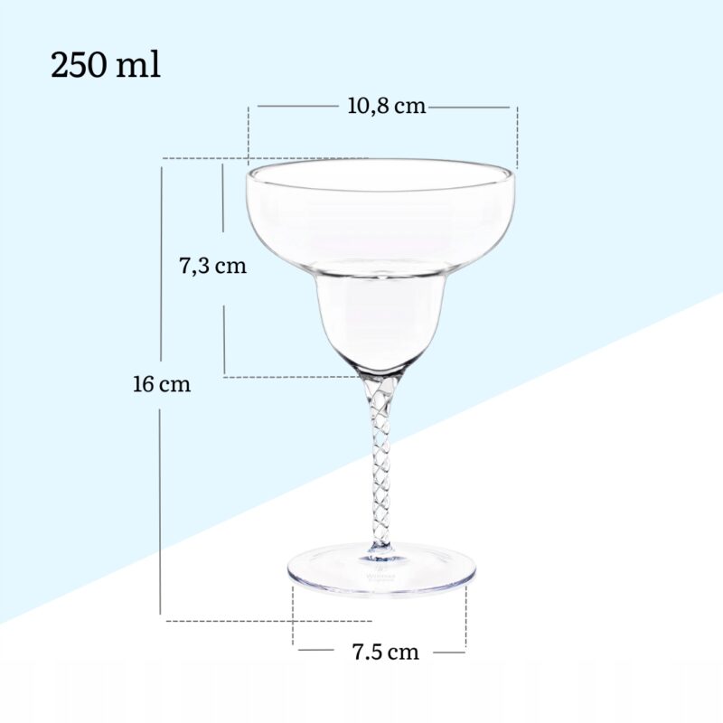 Kieliszek do margarity 250 ml zestaw 2 sztuki WL-888107/2C
