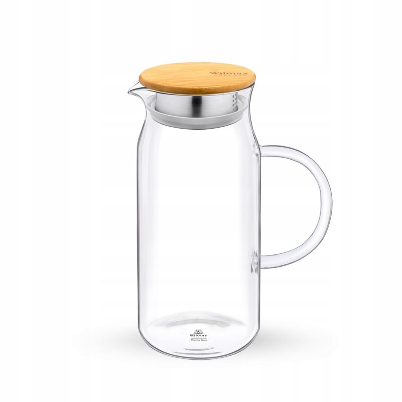 Dzbanek szklany z pokrywką bambusową 1000 ml WL-888207/A