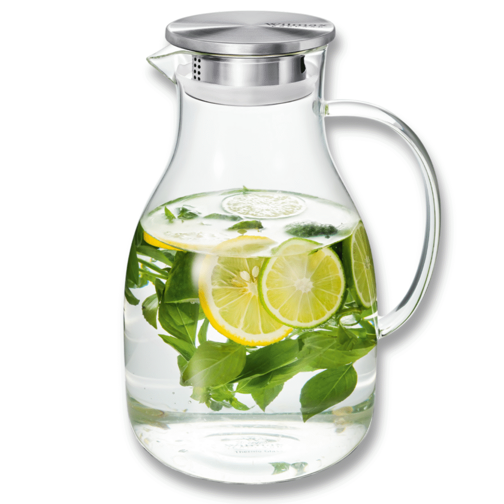 Dzbanek szklany z pokrywką metalową 2500 ml WL-888211/A