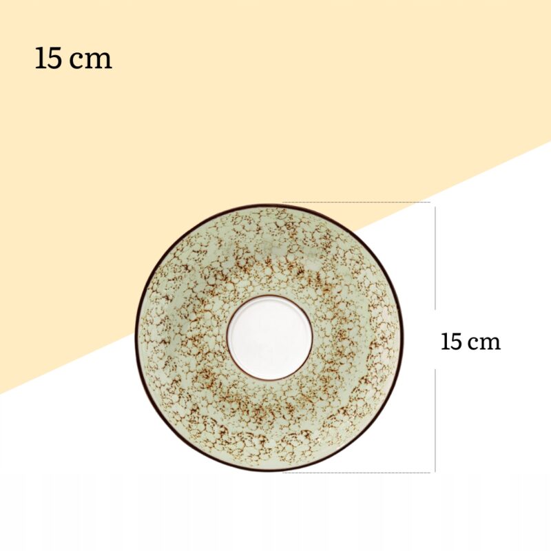 Spodek pistacjowy porcelanowy 11 cm WL-667133/B