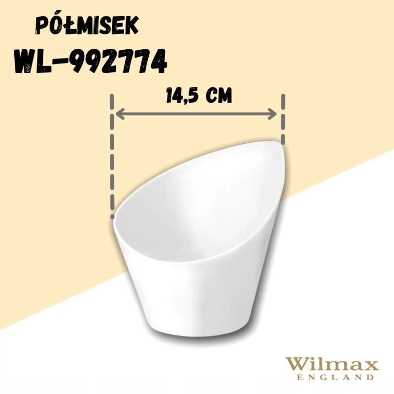 Salaterka 14 cm biała porcelanowa WL-992774/A