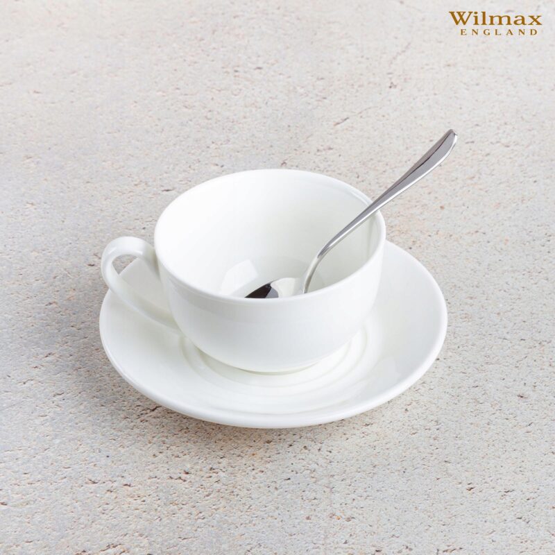 Filiżanka 250 ml i spodek biała porcelanowa WL 993000/AB