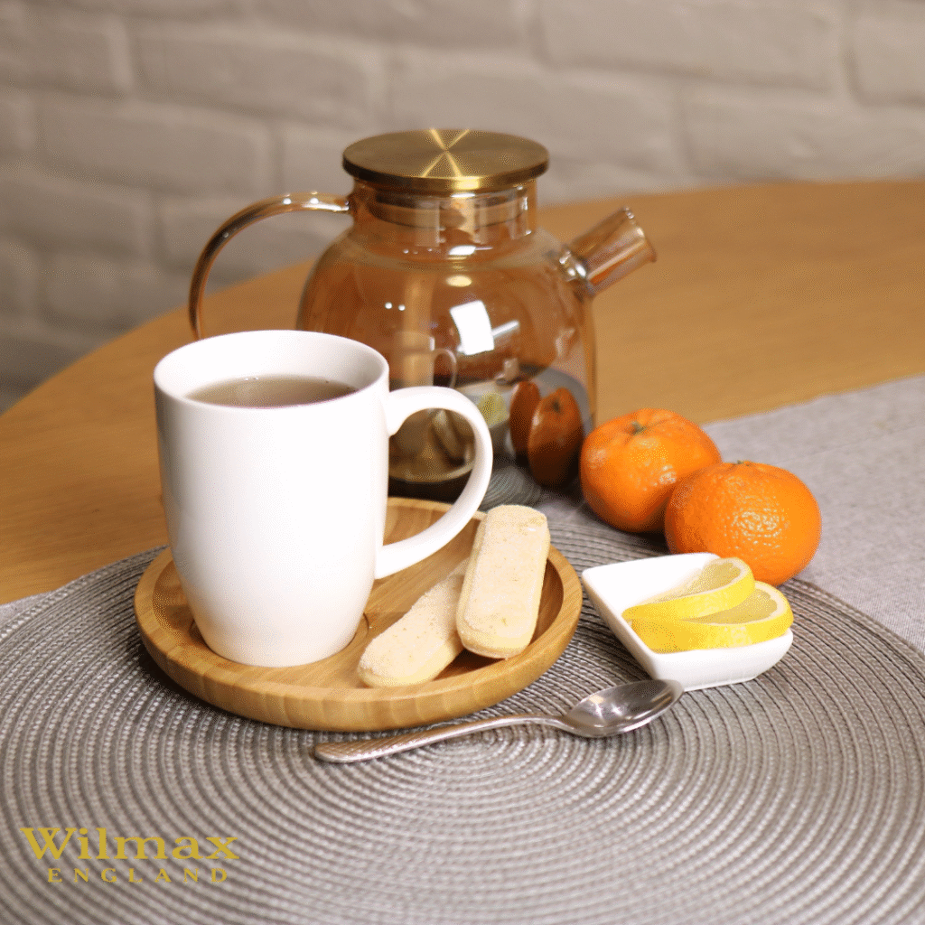 Kubek do kawy i herbaty 460 ml biały porcelanowy WL-993018/A