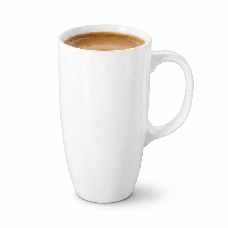 Kubek do kawy i herbaty 630 ml biały porcelanowy WL-993093/A