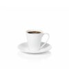 Set of two 110 ml coffee cups with saucers in Wilmax white porcelain