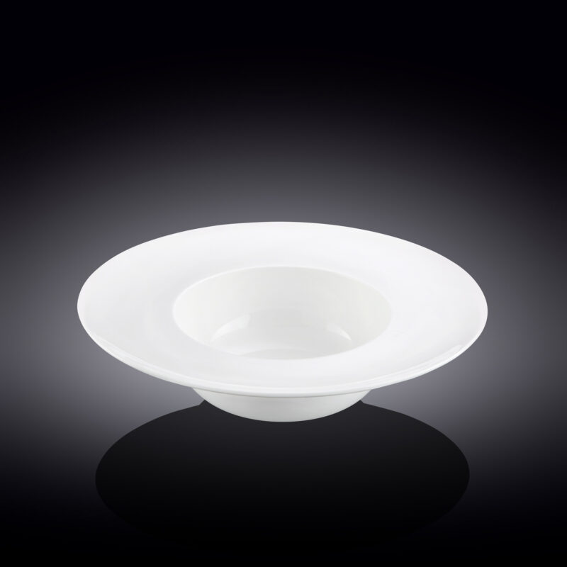 Talerz głęboki 25,5 cm 600 ml biały porcelanowy WL-991187/A