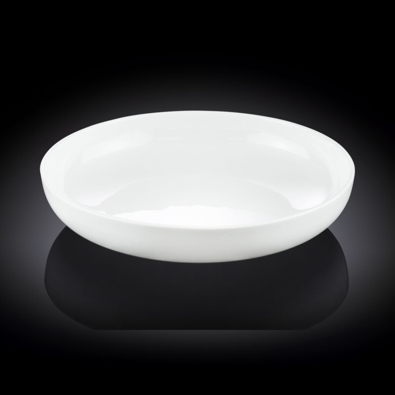 Talerz obiadowy z wysokim rantem 23 cm biały porcelanowy WL-991215/A