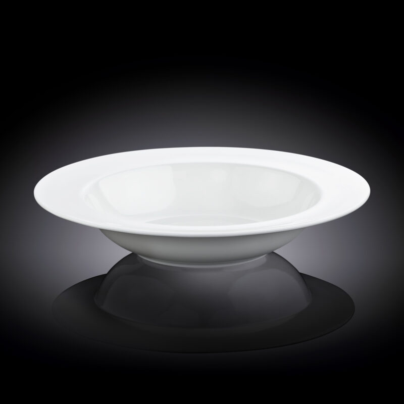 Talerz głęboki 25,5 cm 600 ml Atrium biały porcelanowy WL-991218/A