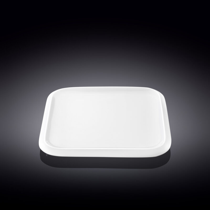 Talerz deserowy 20x20 cm Teona biały porcelanowy WL-991227/A