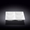 Square divided platter 20x20 cm in Wilmax white porcelain