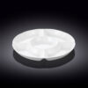 Round divided platter 25.5 cm with five sectors, Wilmax porcelain
