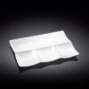 Large divided platter 30x20 cm in Wilmax white porcelain