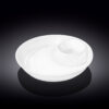 Divided serving plate 22x22 cm in Wilmax white porcelain
