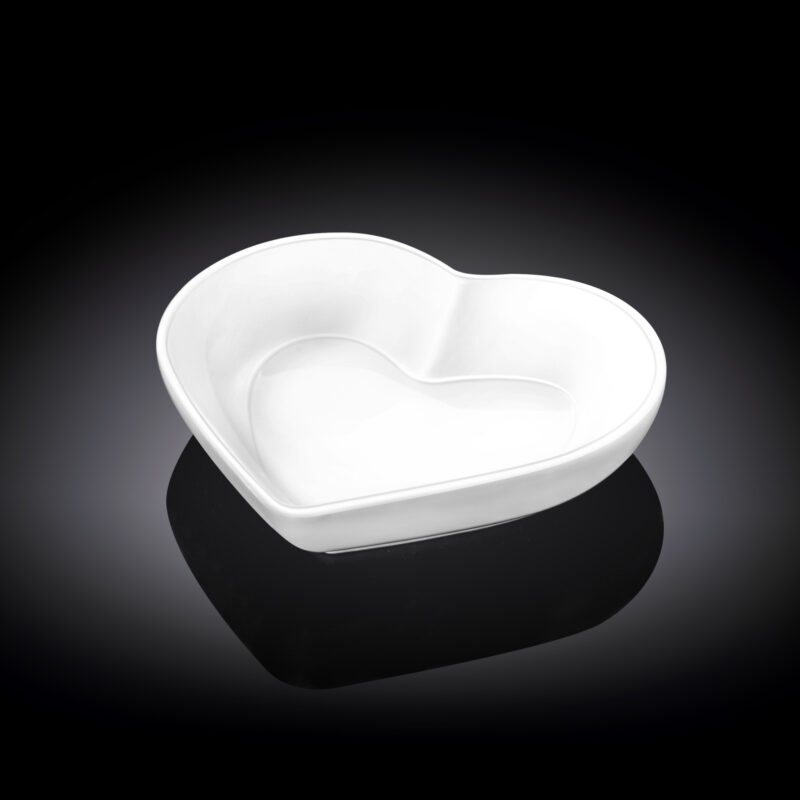 Heart-shaped bowl 8x7 cm white porcelain WL-992717/A