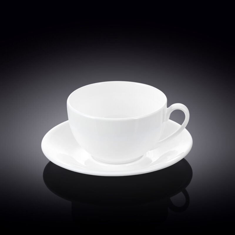 Filiżanka 250 ml i spodek biała porcelanowa WL 993000/AB