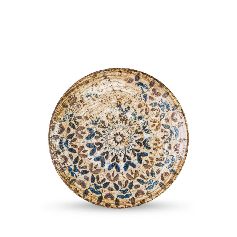 Dinner plate brown porcelain 25 cm WL-671905/A