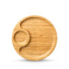 Round bamboo platter 30.5 cm with two sections by Wilmax