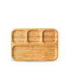 Bamboo divided platter 33x23 cm by Wilmax