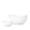 Set of seven white porcelain salad bowls, Wilmax