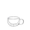 Low double-walled thermo glass mug 250 ml, Wilmax