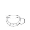 Low double-walled thermo glass mug 400 ml, Wilmax
