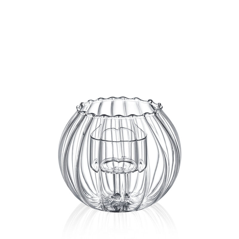 Świecznik szklany na 1 tealight WL‑888976/A