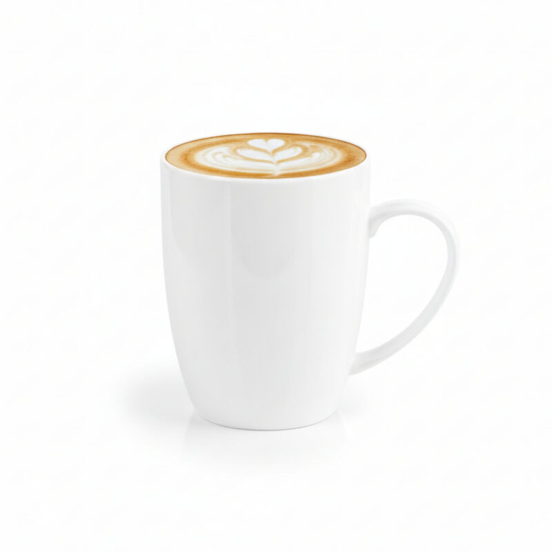 Mug for coffee and tea white porcelain 460 ml white porcelain WL-993018/A