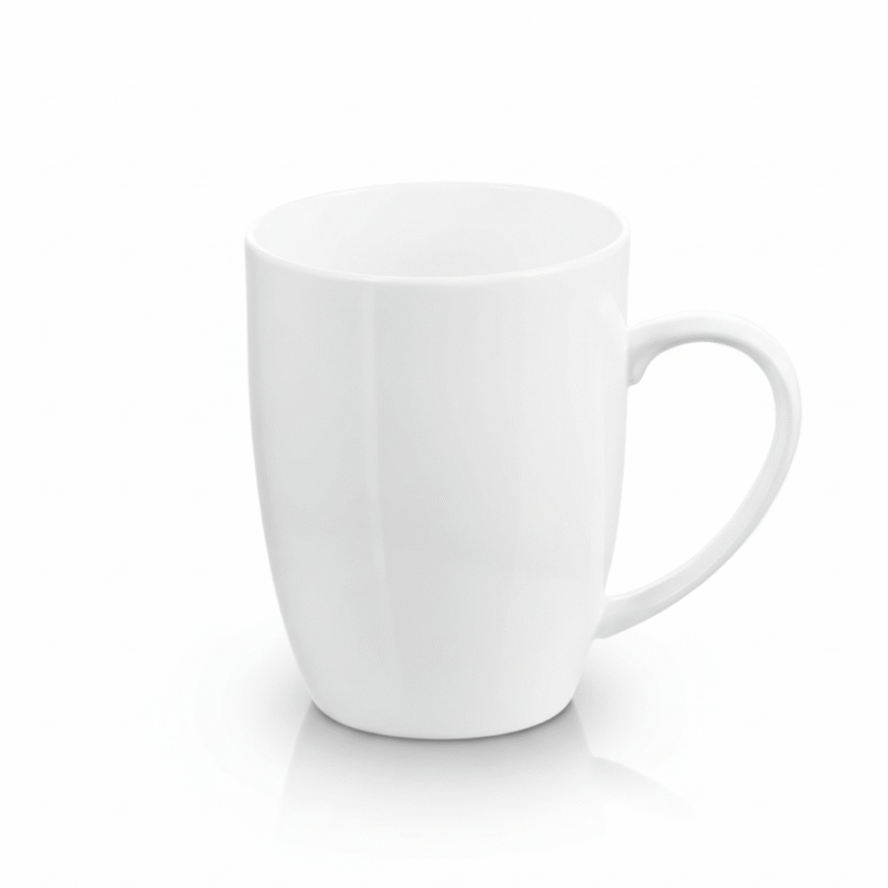 Kubek do kawy i herbaty 460 ml biały porcelanowy WL-993018/A