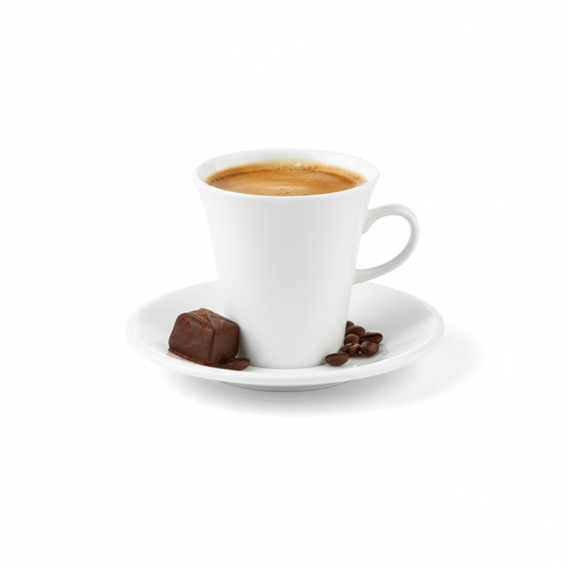 Filiżanka 160 ml i spodek do kawy zestaw 2 sztuki biały porcelanowa WL 993005/2C