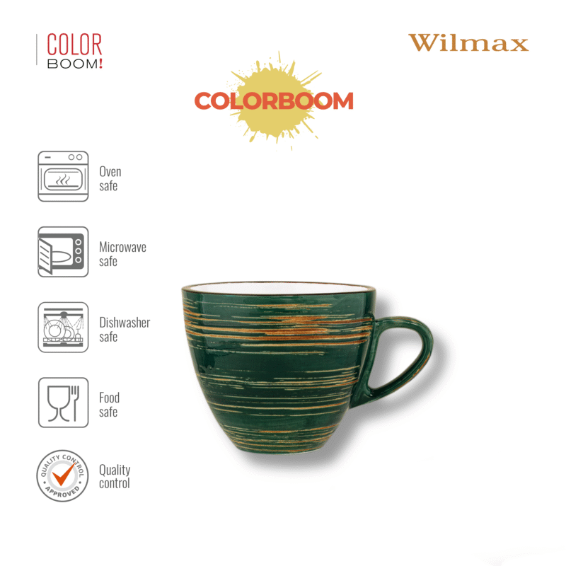 Filiżanka zielona porcelanowa 300 ml WL-669536/A