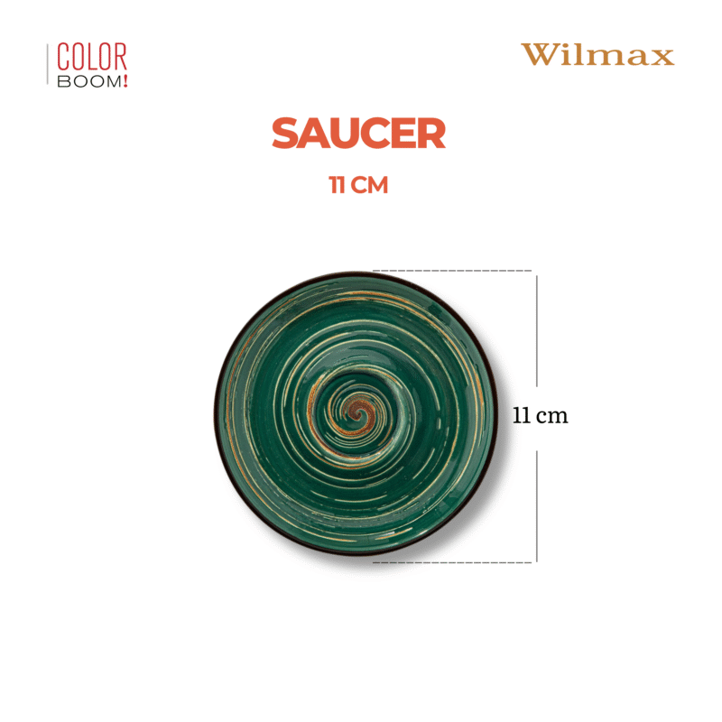 Spodek zielony porcelanowy 11 cm WL-669533/B