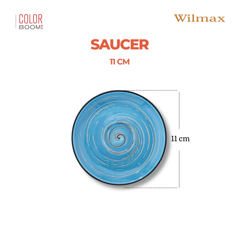Spodek niebieski porcelanowy 11 cm WL-669633/B