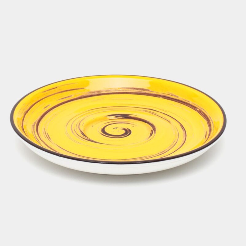 Spodek żółty porcelanowy 15 cm WL-669436/B