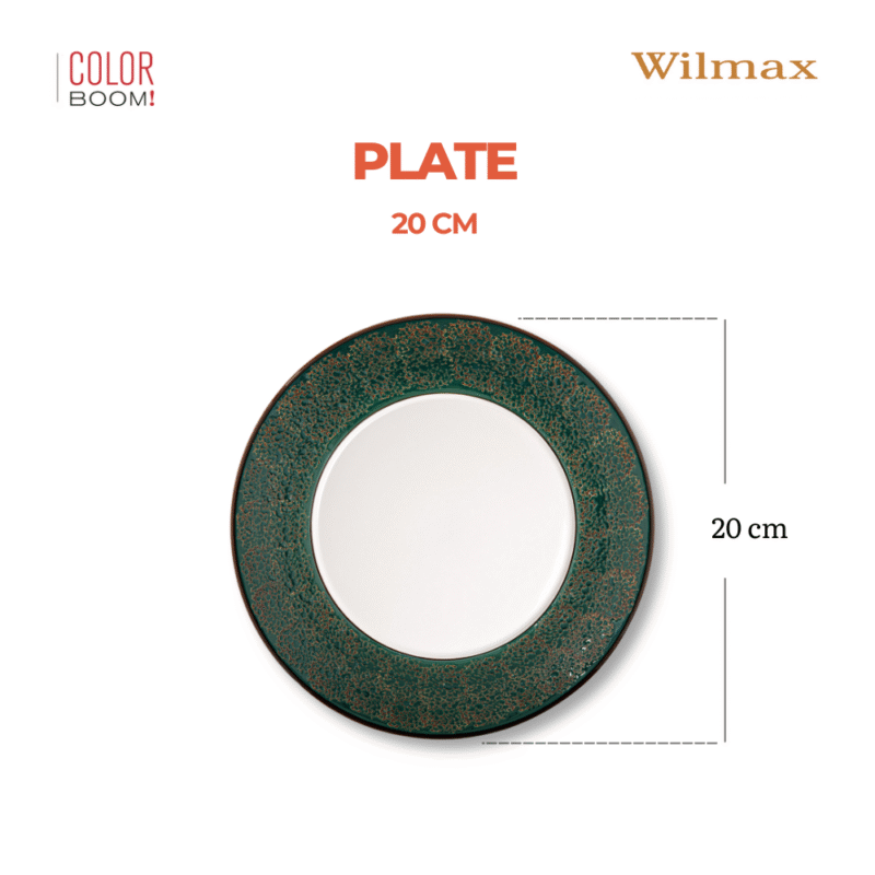 Talerz deserowy 20 cm - zielony WL-667512/A