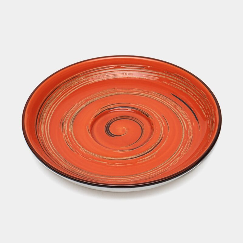 Spodek 15 cm pomarańczowy porcelanowy Spiral WL-669336/B