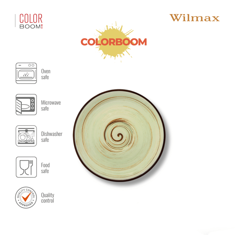 Spodek pistacjowy porcelanowy 11 cm WL-669133/B