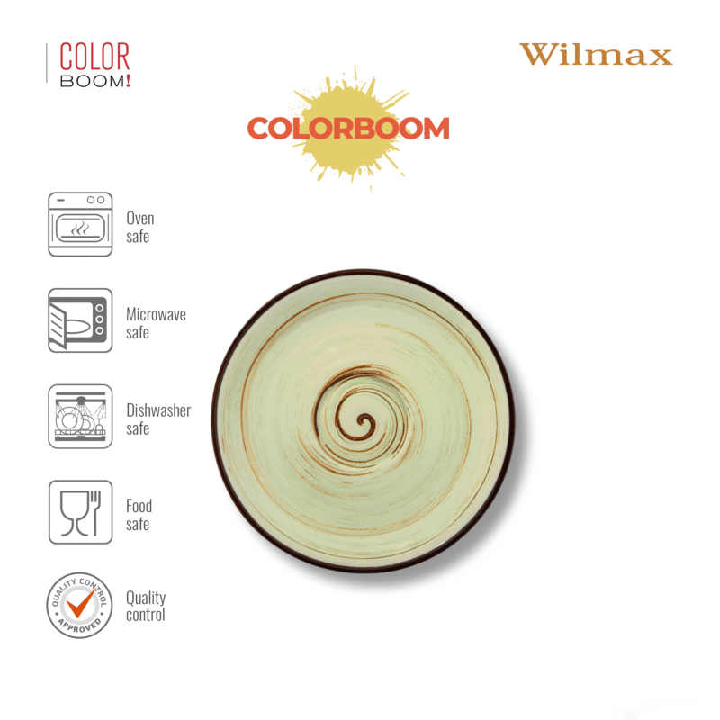 Spodek pistacjowy porcelanowy 14 cm WL-669135/B