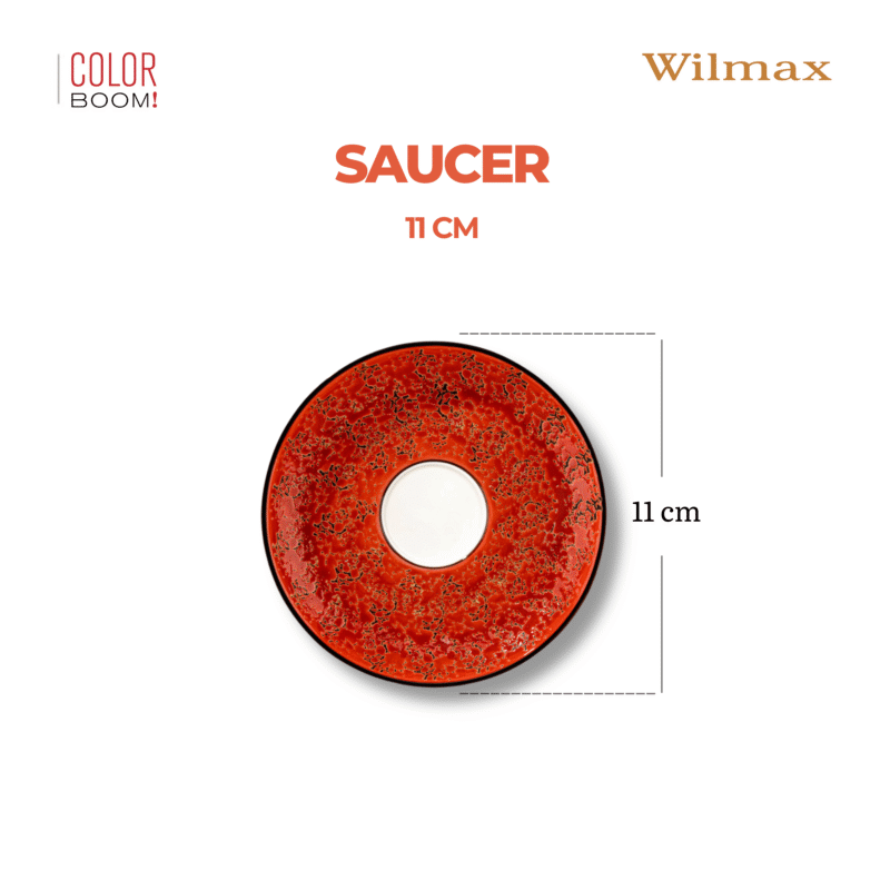 Spodek czerwony porcelanowy 11 cm WL-667233/B