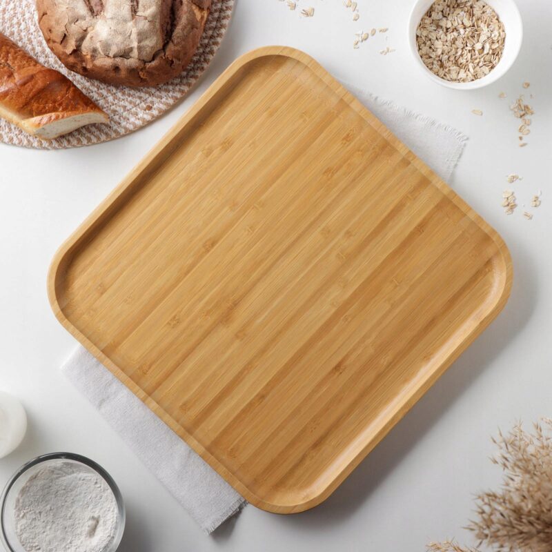 Talerz bambusowy 30.5x30.5 cm WL-771025/A