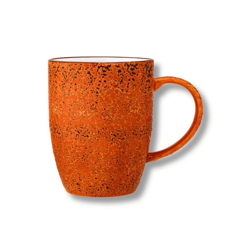 Kubek duży pomarańczowy porcelanowy 460 ml WL-667337/A